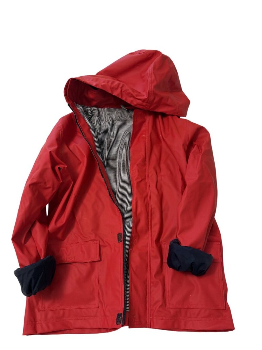 Kids Petit Bateau Size 12 Red Raincoat